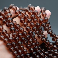 Хрустальные бусины 8мм алмазная огранка цвет Гранат, 1 нить(~68 бусин)