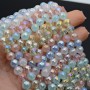 Faceted Round Glass Beads 8mm Mix 2 color, 1 strand(50 beads)
