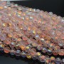 Хрустальные бусины 8мм алмазная огранка цвет Royal Pink, 1 нить(~68 бусин)