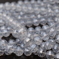 Cuentas de cristal Bola facetada 10mm color Azul Gris, 1 hilo(~68 cuentas)