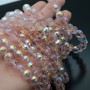 Хрустальные бусины 10мм алмазная огранка цвет Royal Pink, 1 нить(~68 бусин)