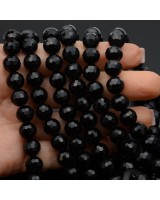 Хрустальные бусины 10мм алмазная огранка цвет Чёрный, 1 нить(~68 бусин)