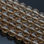 Хрустальные бусины 10мм алмазная огранка цвет Дымчатый кварц, 1 нить(~68 бусин)