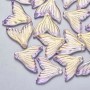 Transparent Spray Painted Glass Fishtail Shape Pendants with Glitter Powder Lilac color, 5 pieces