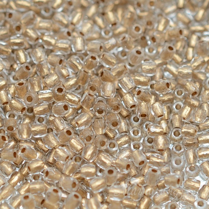 Чешские граненые бусины Crystal Bronze Lined True 2мм, 50 штук