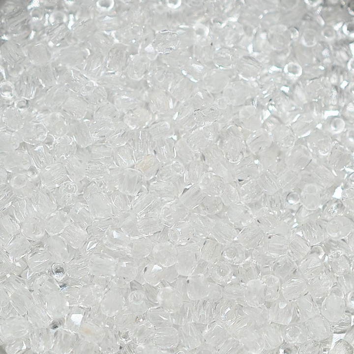 Czech faceted Crystal beads 2mm, 50 pieces