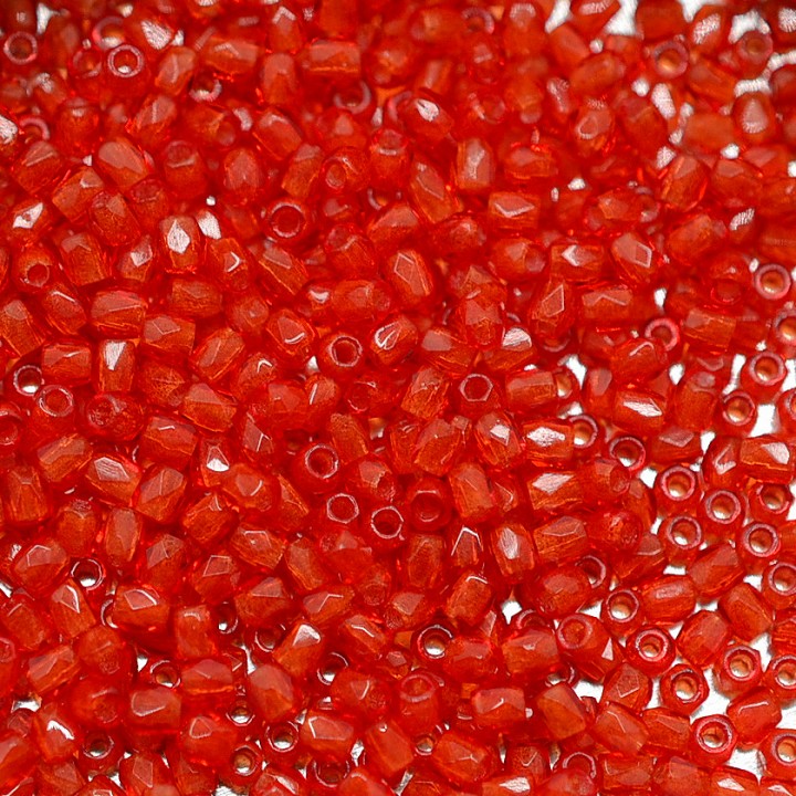 Czech faceted beads Siam True 2mm, 50 pieces