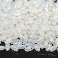 Rizo 2.5:6мм цвет White Opal Hematite, 10 грамм