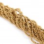Roundel faceted jewelry glass 3:2mm color Golden, 1 strand(~140 beads)