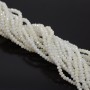 Rondelle faceted jewelry glass 3:2mm color Ivory, 1 strand (~140 beads)