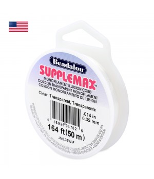 Cordón De Ilusión Transparente Monofilamento Supplemax Beadalon 0.35mm, 50m
