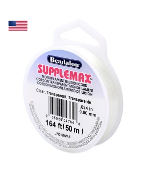 Cordón De Ilusión Transparente Monofilamento Supplemax Beadalon 0.60mm, 50m