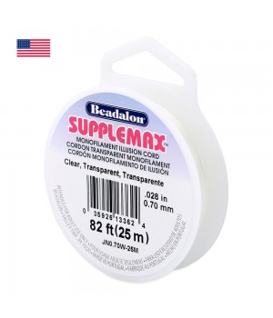 Cordón De Ilusión Transparente Monofilamento Supplemax Beadalon 0.70mm, 25m