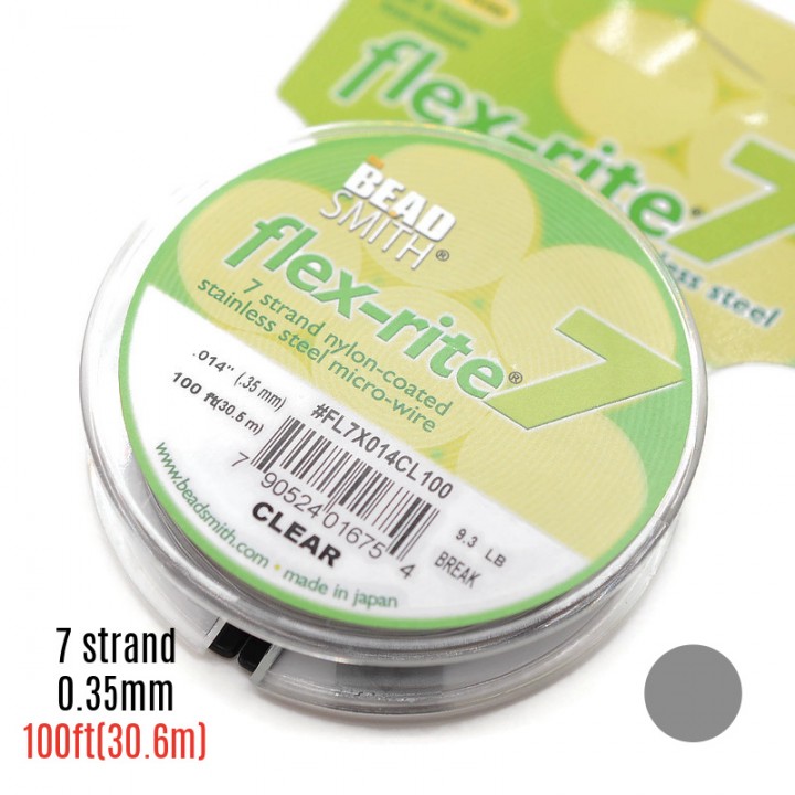 Jewelry cable "Flex-Rite 7" 0.35mm transparent, 30.6 meters