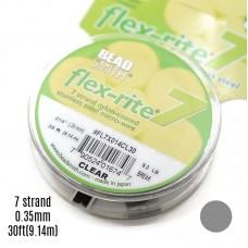 Jewelry cable "Flex-Rite 7" 0.35mm transparent, 9.14 meters