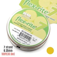 Тросик ювелирный "Flex-Rite 7" 0.35мм золотой, 30.6 метра