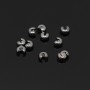 Cubre chafas bolas abiertas 3mm negro, 10 unidades