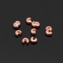 Crimp (covering) beads 3mm 10 pieces, pink gold