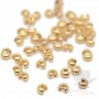 Crimp beads 3mm 10 pieces, gold plated