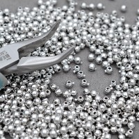 Кримпы One Touch зажимные 100 штук, родиевое покрытие