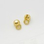 Brass Bead Tips 3.5mm 1 piece, 14K gold plated