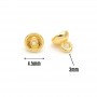 End Cap 4.5mm with Ring & 2 holes(for decorating the ends of the jewelry), 14K gold plated