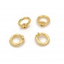 End Cap with Ring 7mm & 2 holes(for decorating the ends of the jewelry), 14K gold plated