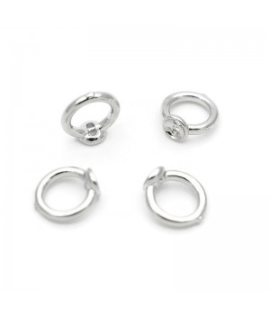 End Cap with Ring 7mm & 2 holes(for decorating the ends of the jewelry), platinum plated