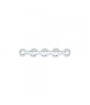 Разделитель(коннектор) 15мм 5 отверстий светлое серебро Beadalon, 10 штук