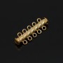 Fluted clasp 5-strand 32mm gold plated