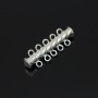 Fluted clasp 5-strand 32mm silver plate