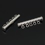 Fluted clasp 5-strand 32mm silver plate