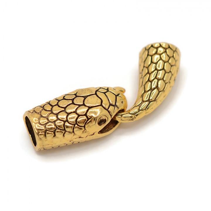 End clasp Snake 7mm, gold