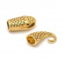 End clasp Snake 7mm, gold