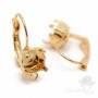 Earrings for chatons 39ss(8mm) 5008443, gold plated