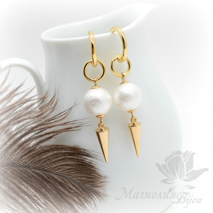 Earrings "Deco", 18k gold plated