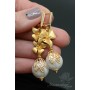 Earrings "Romance" with Shell Pearl, 18k gold plated
