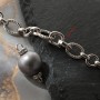 Transformable Bracelet with Pearl, rhodium plated