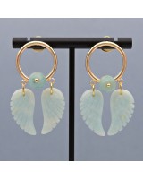 Серьги Ангелы, позолота 18К