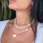 Choker set AMORE with natural pearls