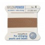 Нить с иглой NylonPower(GRIFFIN) 0.60мм(№4), бежевая