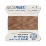 Нить с иглой NylonPower(GRIFFIN) 0.80мм(№8), бежевая
