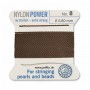 Нить с иглой NylonPower(GRIFFIN) 0.80мм(№8), коричневая