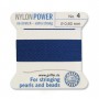 Griffin Nylon Bead Cord Size 4 (0.60mm) 2m, dark blue color
