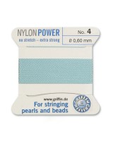 Нить с иглой NylonPower(GRIFFIN) 0.60мм(№4), бирюзовая