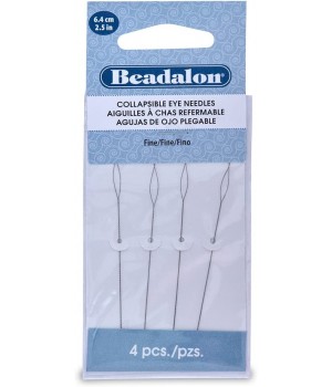 Agujas de abalorios plegable 0.3:64mm Beadalon, 4 piezas