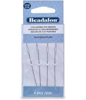 Agujas de abalorios plegable 0.51:64mm Beadalon, 4 piezas