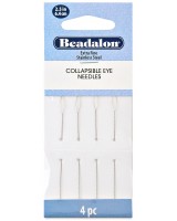 Иглы со складывающимся ушком для нанизывания Beadalon 64:0.24мм(упаковка 4 штуки)