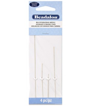 Иглы с большим ушком для нанизывания Beadalon(упаковка 4 штуки)