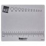 Beading mat with markings, gray